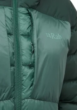 Rab Womens Cirrus Ultra Hoody - Green Slate-Eucalyptus