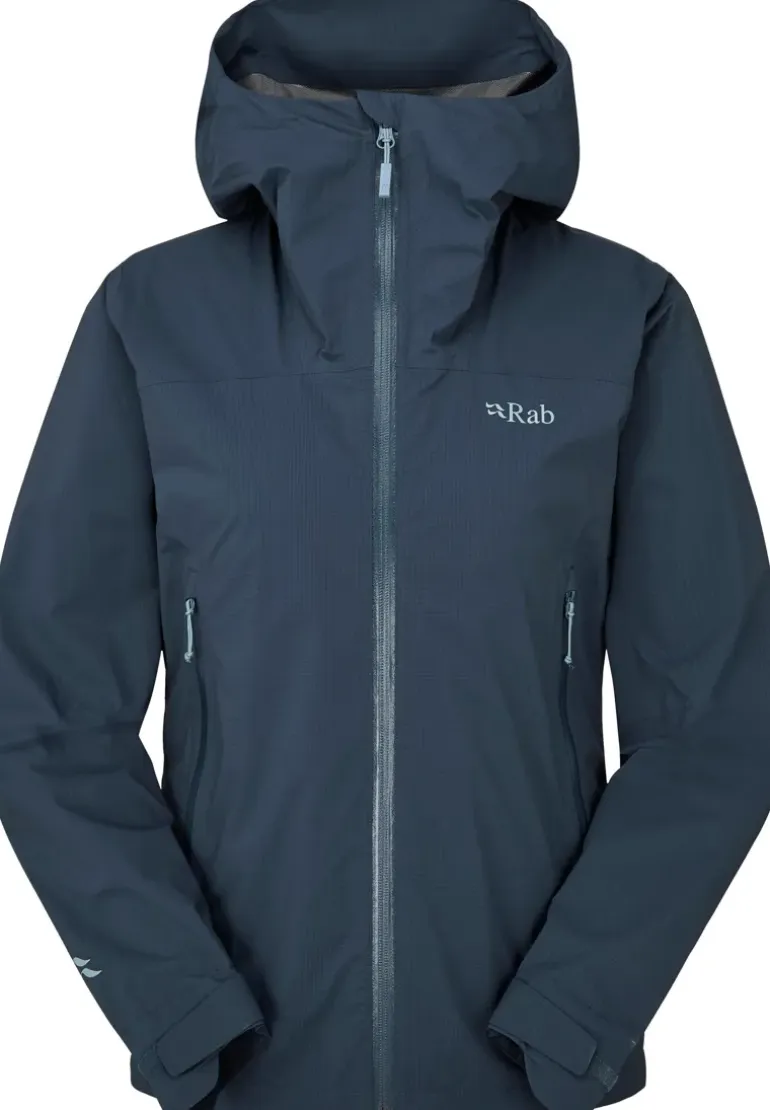 Rab Womens Downpour Light Jacket - Tempest Blue