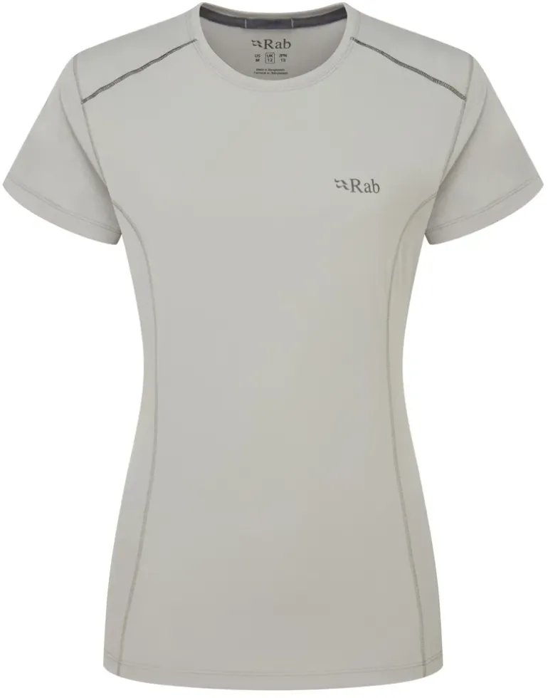 Rab Womens Force Short Sleeved Tee - Dark Pewter