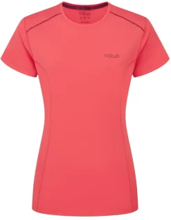 Rab Womens Force Short Sleeved Tee - Hibiscus