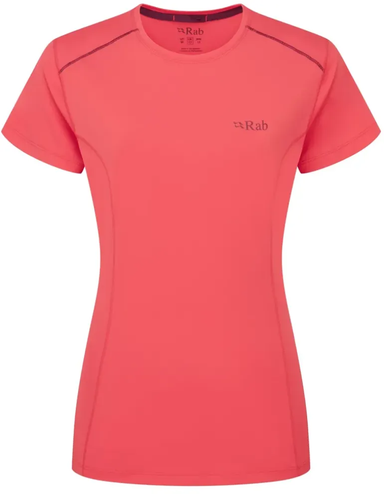 Rab Womens Force Short Sleeved Tee - Hibiscus