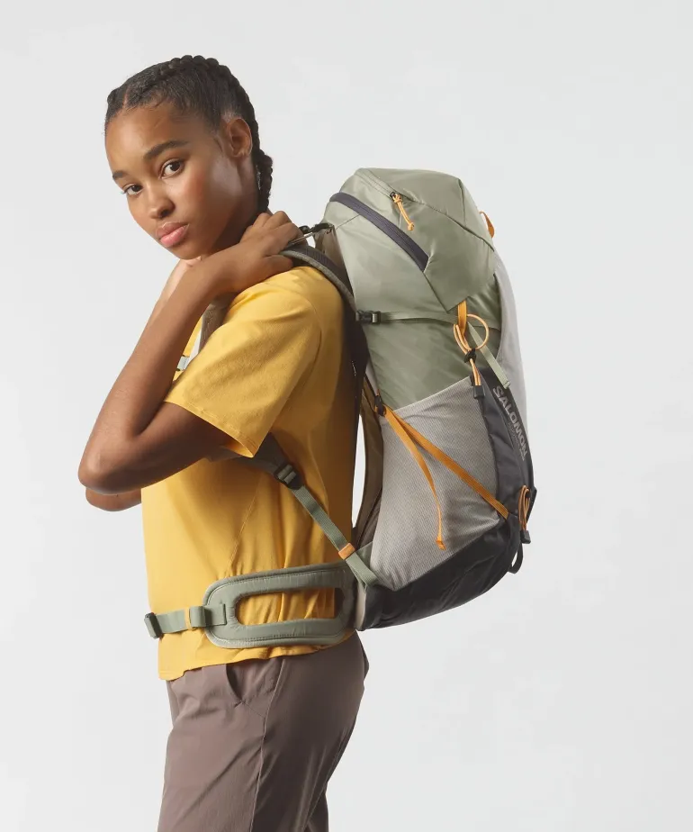 Salomon Womens Aerotrek 28 Rucksack - Seagrass-Silver Cloud-Nine Iron