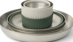Sea To Summit Detour Stainless Steel Collapsible Dinnerware Set - 2P - 6 Piece