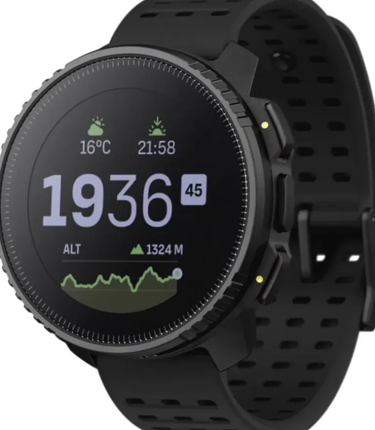 Suunto Solar Vertical Sports Watch - All Black-Stainless Steel