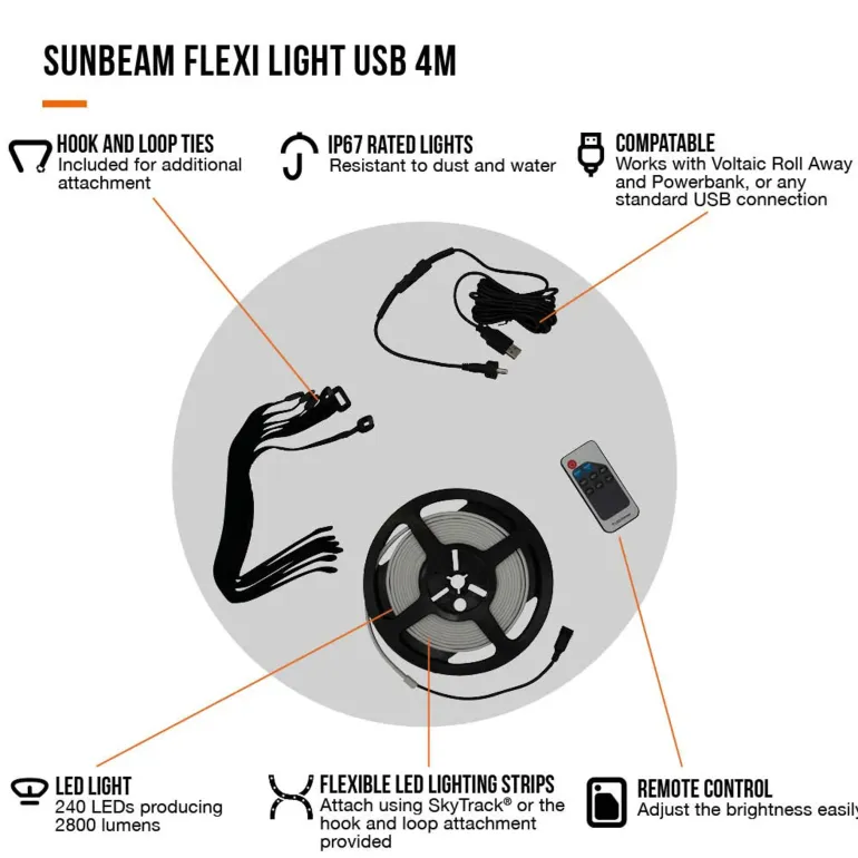 Vango Sunbeam Flexi Light 4M USB